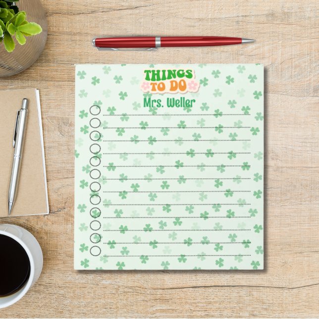 Personalised St. Patrick's Day Themed To-Do List Notepad (Creator Uploaded)