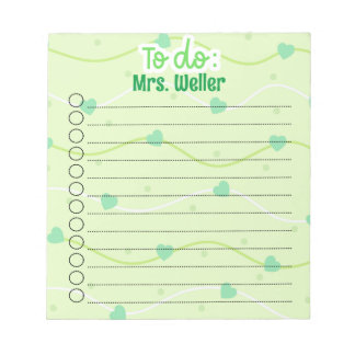 Personalised St. Patrick's Day To-Do List Notepad
