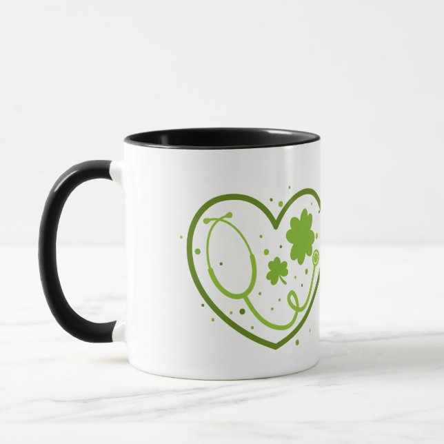 Personalised St. Patty's Day Nurse Gift Mug (Left)