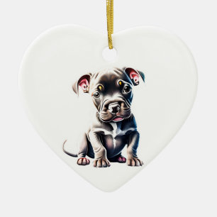 Personalised Staffordshire Bull Terrier Puppy Ceramic Ornament