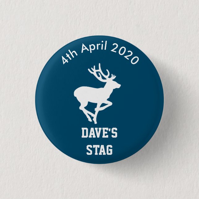 Personalised Stag Night Badge (Front)