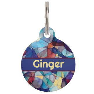 Personalised Stained Glass Pattern Pet Tag