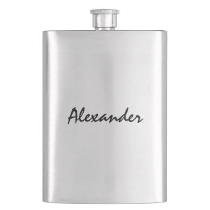 Personalised stainless steel drink flask for men