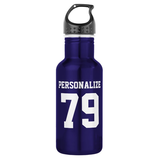 Personalised stainless steel sports water bottle (Front)