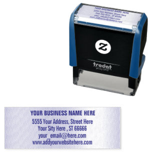 Personalised Stamp Name Address E-mail Website