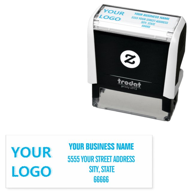 Personalised Stamp Your Logo Address Name Colour (In Situ)