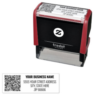 Personalised Stamp Your QR Code Info Address Name