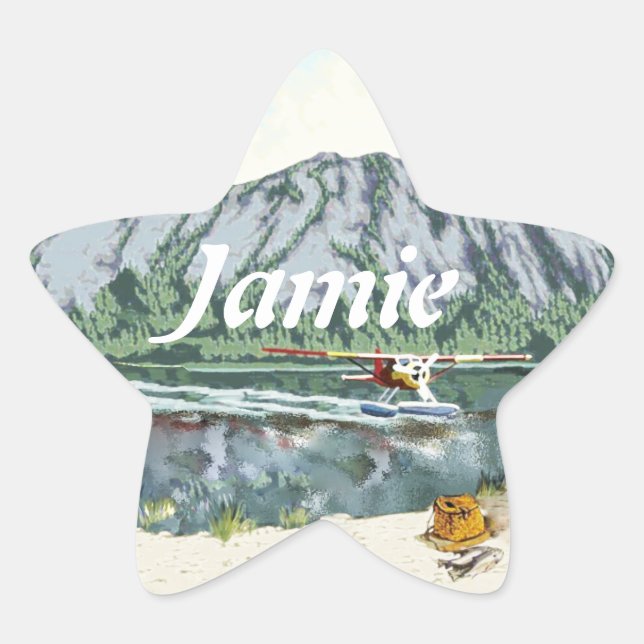 Personalised Star Alaskan Bush People Plane Star Sticker (Front)