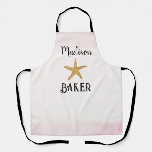 Personalised Star Baker Pink Ombre Apron