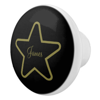 Personalised Star Ceramic Knob