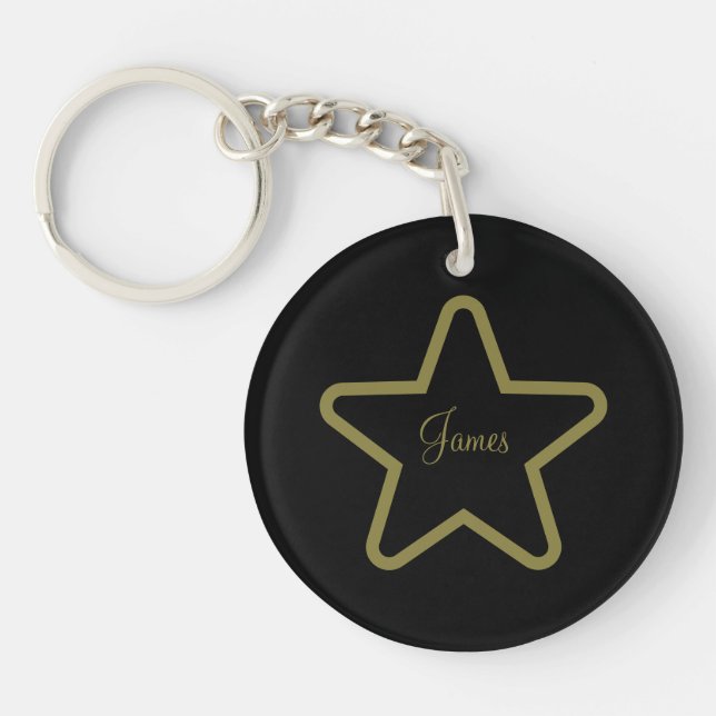 Personalised Star Keychain (Front)