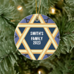 Personalised star of David Ceramic Ornament<br><div class="desc">Personalised star of David ceramic ornaments ,  a gift to celebrate Hanukkah</div>