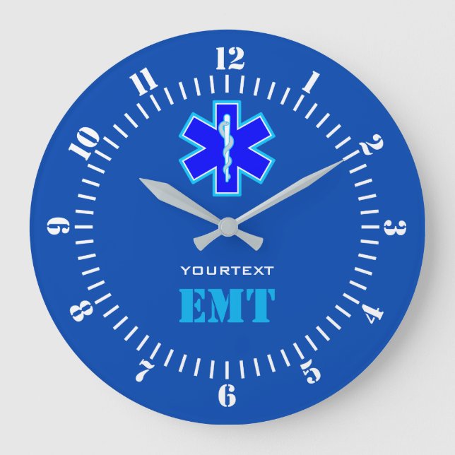 Personalised Star of Life Paramedic Services on a Large Clock (Front)