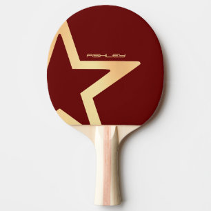 Personalised Star Power (Red)    Ping Pong Paddle