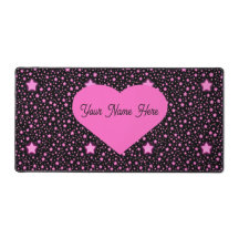 Personalised Starry Night Heart Desk Pad