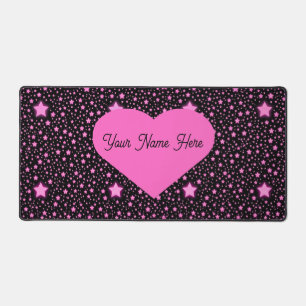 Personalised Starry Night Heart Desk Pad