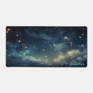 Personalised Starry Night Landscape Desk Mat