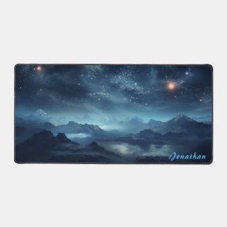 Personalised Starry Night Landscape Desk Mat 