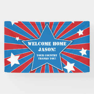 Personalised Stars and Stripes Military Banner