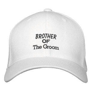 Personalised Stars Brother of the Groom Embroidery Embroidered Hat