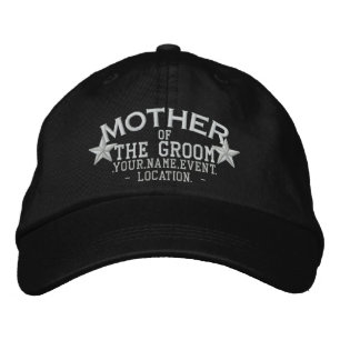Personalised Stars Mother of the Groom Embroidery Embroidered Hat