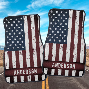 Personalised Stars Stripes Patriotic American Flag Car Mat