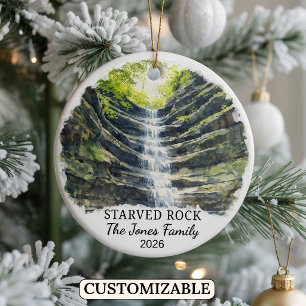 Personalised Starved Rock State Park, Illinois Ceramic Ornament