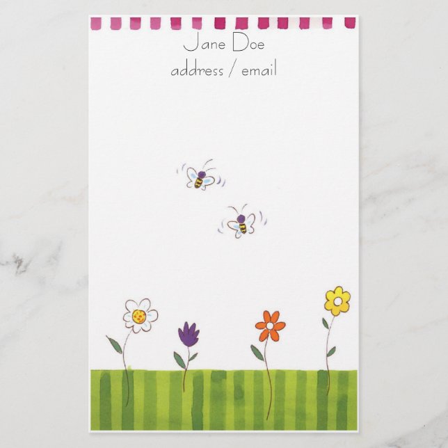 Personalised Stationary Stationery (Front)
