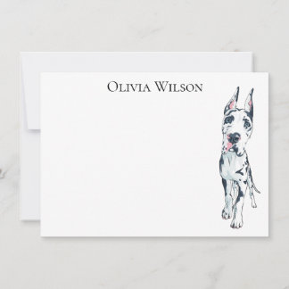 Personalised stationary with Great Dane Card
