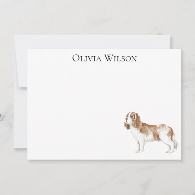 Personalised stationary with spaniel card (Front)