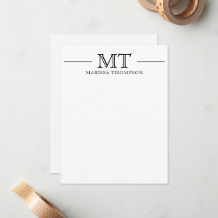Personalised Stationery Chic Monogrammed Card