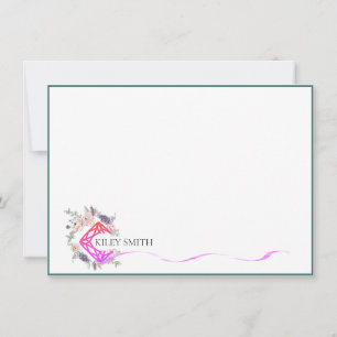 Personalised Stationery Elegant Modern Botanical Thank You Card