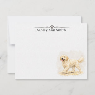 Personalised Stationery Golden Doodle Note Cards