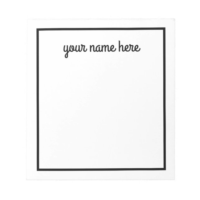 Personalised Stationery Notepad for Men (Front)