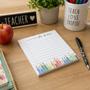Personalised Stationery Notepad Teacher Gift