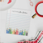 Personalised Stationery Notepad Teacher Gift<br><div class="desc">This handy personalised notepad is a thoughtful and practical gift that combines style and function. Perfect for jotting down notes, reminders, to-do lists, or even creative ideas, it’s an ideal companion for teachers, friends, family, or anyone who loves staying organised. Customising it with a name or special message adds a...</div>