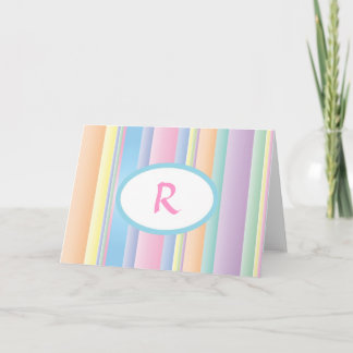 Personalised Stationery - pastel stripes Note Card