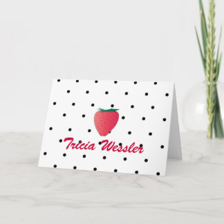 Personalised Stationery - Strawberry Note Card