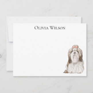 Personalised stationery with dog card