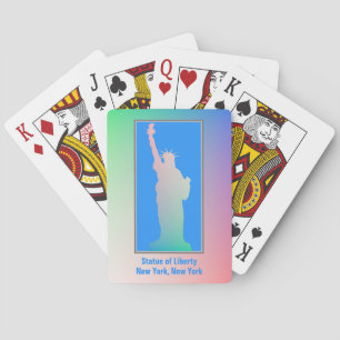 Personalised Statue of Liberty New York Rainbow Playing Cards