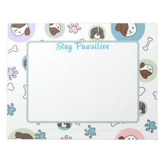 Personalised Stay Pawsitive Dog Notepads