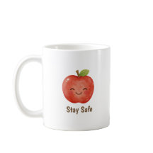 Personalised Stay Safe Lucky Apple Cute Watercolor