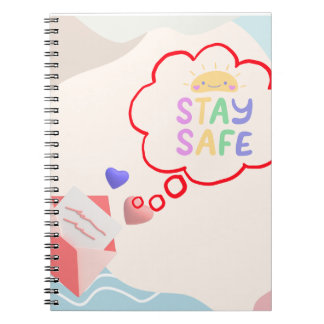 Personalised Stay Safe Spiral Notebook Journals