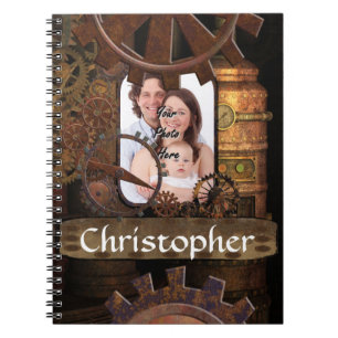 Personalised steampunk machinery notebook