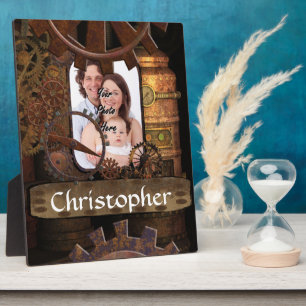 Personalised steampunk machinery plaque