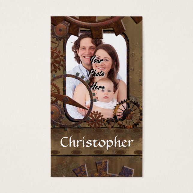 Personalised steampunk photo template (Front)