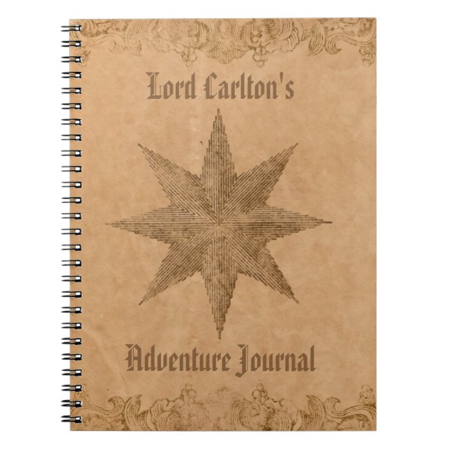 Personalised Steampunk Star Notebook (Front)