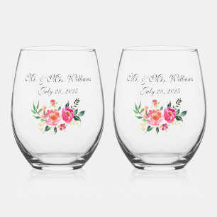 Personalised Stemless Wine Glass