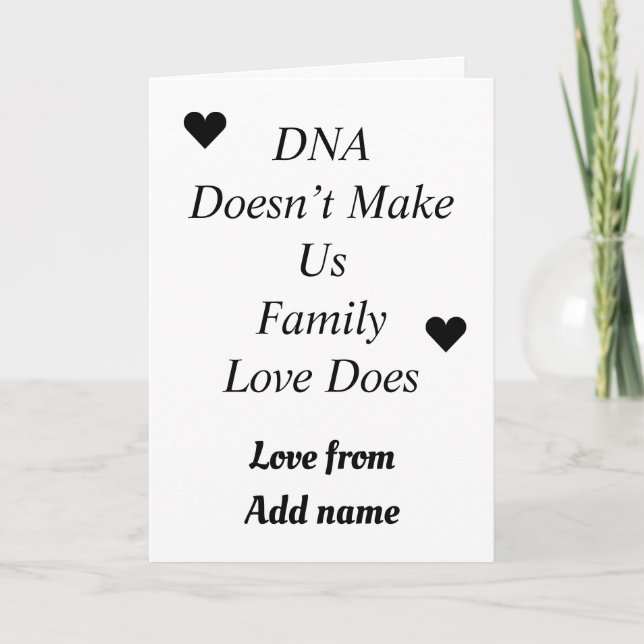 Personalised step parent or child special card (Front)