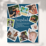 Personalised Stepdad Definition 9 Photo Blue Faux Canvas Print<br><div class="desc">Personalise with 9 favourite photos and personalised text for your special stepdad, stepfather or bonus dad to create a unique gift for Father's day, birthdays, Christmas or any day you want to show how much he means to you. A perfect way to show him how amazing he is every day....</div>